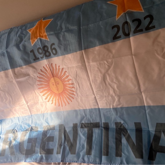 ARGENTINA flag with 3 Stars World Cup Champion - Picture 4 of 7